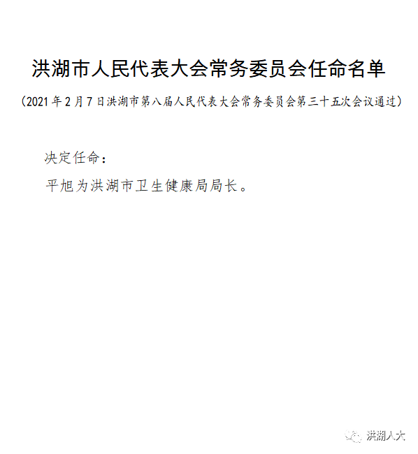 洪湖市防疫检疫站人事任命，推动防疫事业迈向新台阶